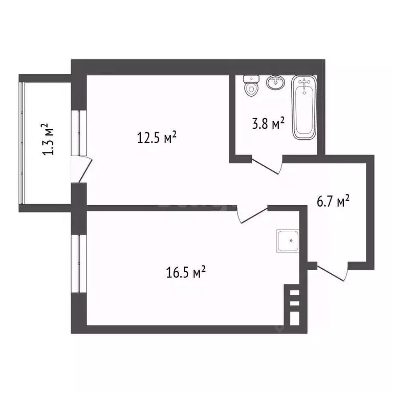 2-к кв. Красноярский край, Красноярск Норильская ул., 50 (41.1 м) - Фото 2