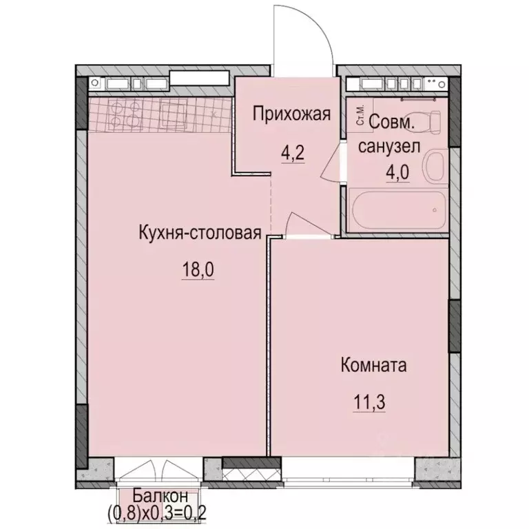 1-к кв. Татарстан, Казань Ферма-2 жилмассив,  (37.7 м) - Фото 0