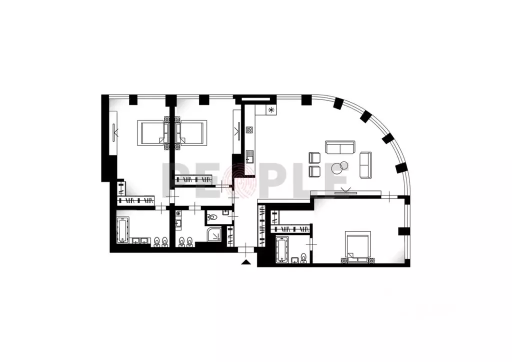 4-к кв. Москва Дружинниковская ул., 15 (154.8 м) - Фото 1