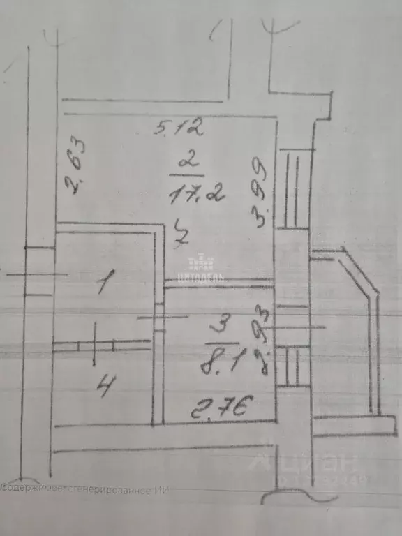 1-к кв. Воронежская область, Воронеж Ленинский просп., 10а (34.6 м) - Фото 2