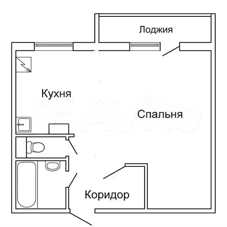 1-к. квартира, 35 м, 5/5 эт. - Фото 0