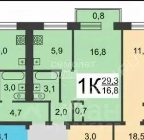 1-к кв. Нижегородская область, Нижний Новгород Щербинки жилрайон, ... - Фото 2