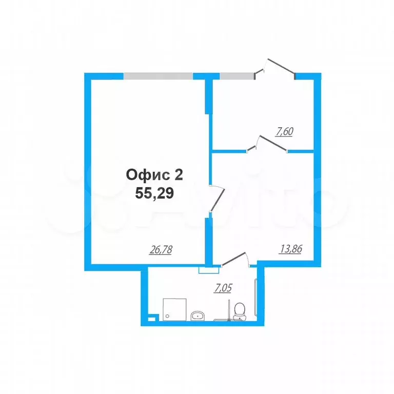 Продам помещение свободного назначения, 55.29 м - Фото 0