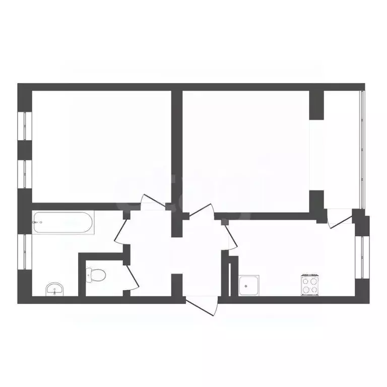 2-к кв. Севастополь ул. Энергетиков, 12А (51.2 м) - Фото 2