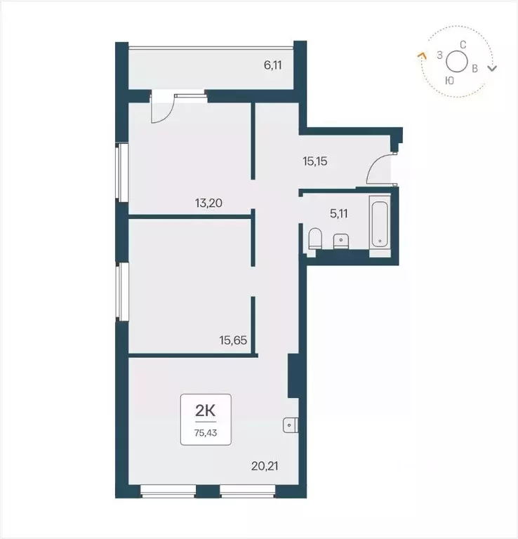 3-к кв. Новосибирская область, Новосибирск Красный просп., 180 (75.0 ... - Фото 1