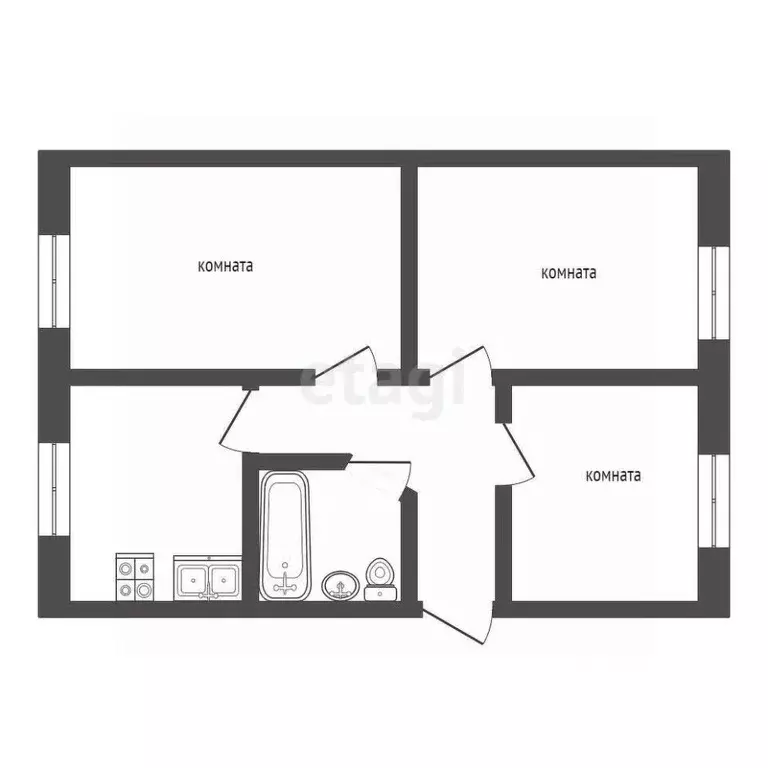 3-к кв. Ростовская область, Таганрог ул. Воскова, 117 (90.4 м) - Фото 2