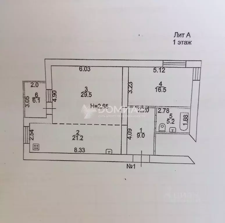 2-к кв. Ростовская область, Новочеркасск ул. Крылова (87.5 м) - Фото 1