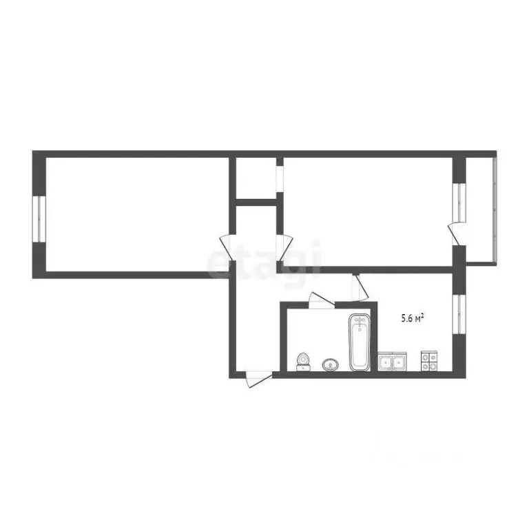 2-к кв. Камчатский край, Петропавловск-Камчатский просп. Циолковского, ... - Фото 1
