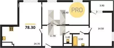 2-комнатная квартира: Алушта, улица Пуцатова, 41Б (78 м) - Фото 2