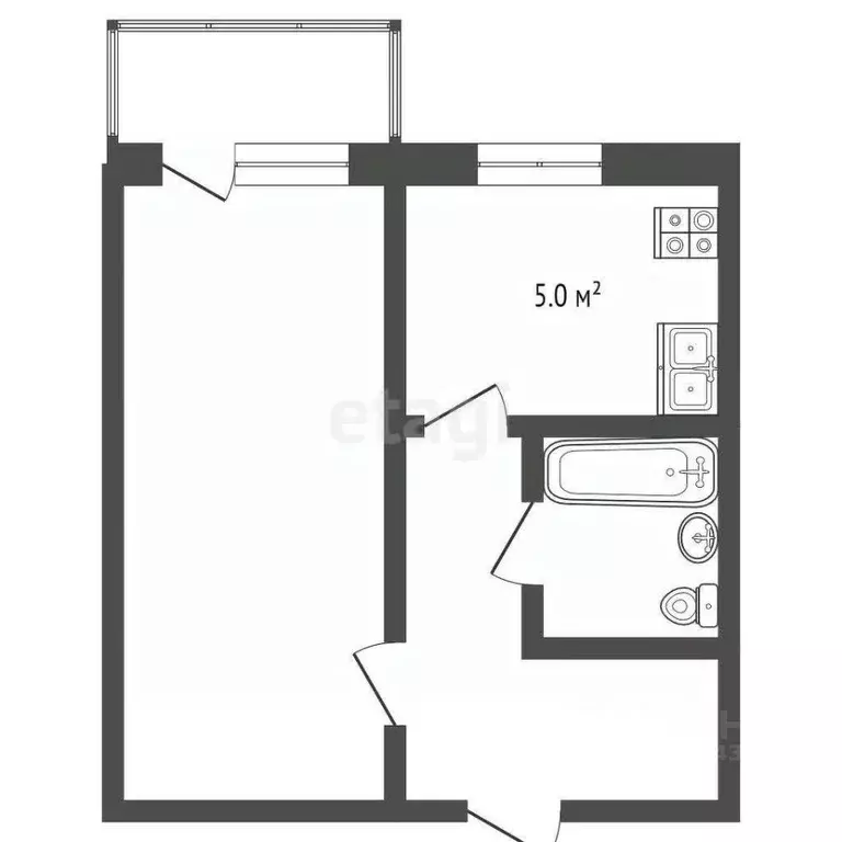 1-к кв. Московская область, Лыткарино 5-й мкр, 1-й кв-л, 12 (34.0 м) - Фото 1