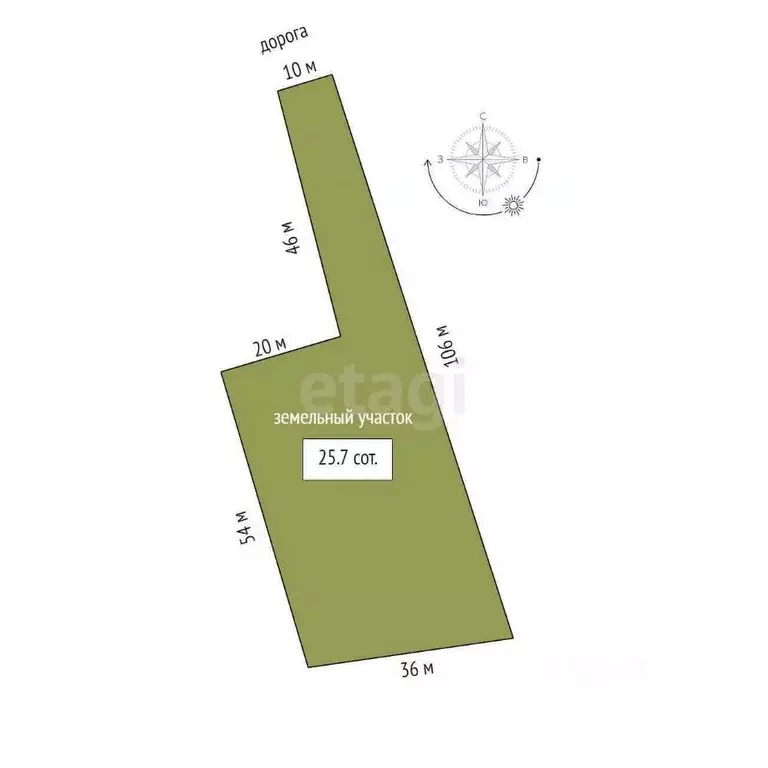 Участок в Мордовия, Лямбирский район, с. Берсеневка ул. Школьная (25.7 ... - Фото 2