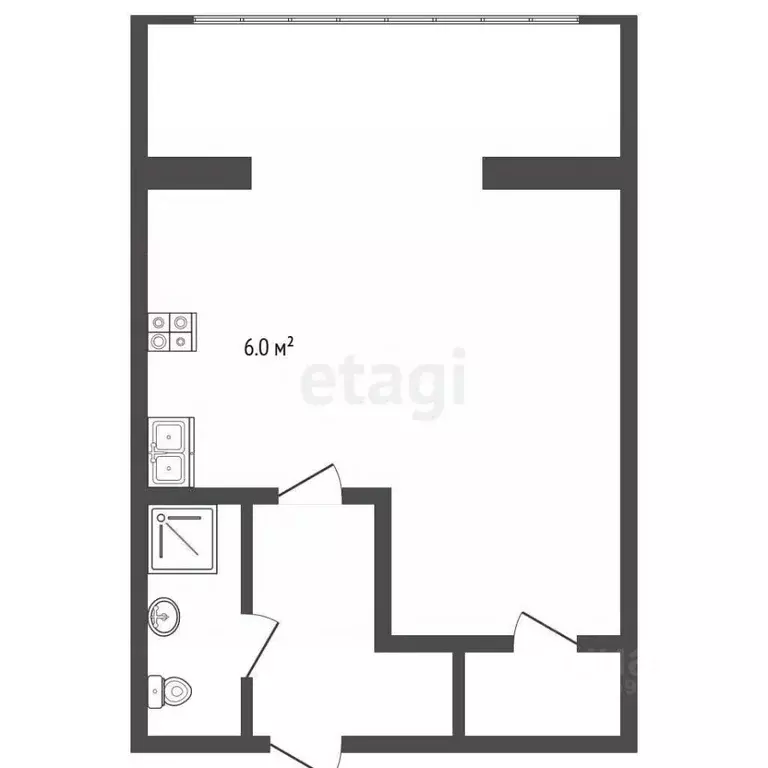 Студия Крым, Симферополь ул. Шполянской (28.3 м) - Фото 0