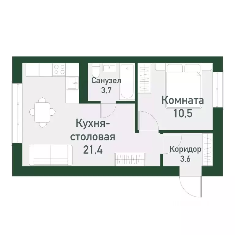 1-к кв. Челябинская область, Челябинский городской округ, пос. ... - Фото 0