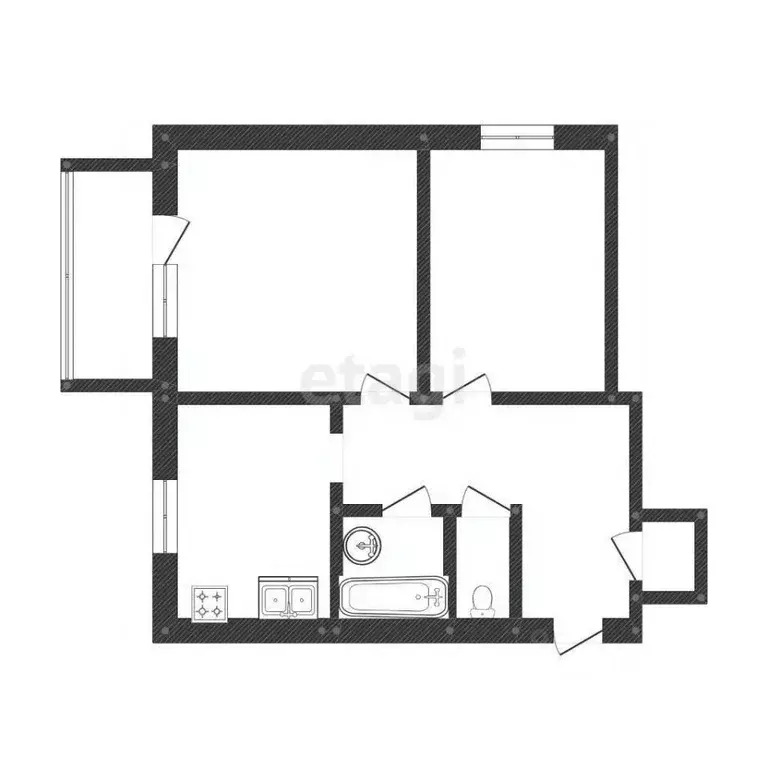 2-к кв. Костромская область, Кострома Красноармейская ул., 38 (39.7 м) - Фото 1