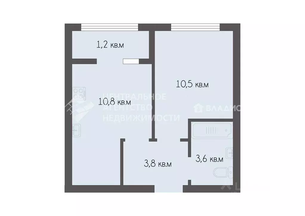 1-к кв. Рязанская область, Рязань Академик жилой комплекс (31.04 м) - Фото 2