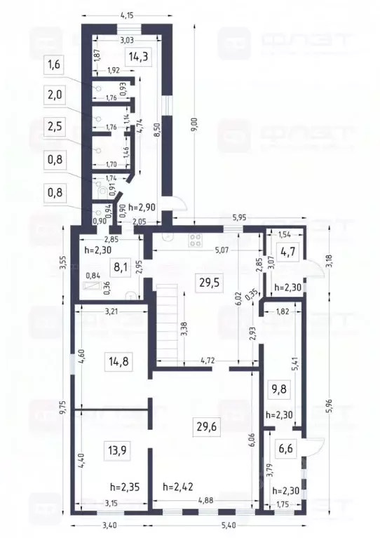 Дом в Татарстан, Казань ул. 1-я Владимирская (181 м) - Фото 2