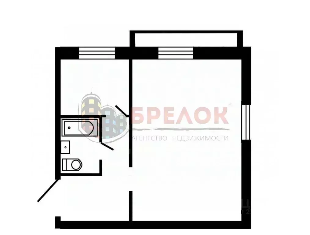 1-к кв. Ростовская область, Ростов-на-Дону просп. Ленина, 105/1 (31.0 ... - Фото 2