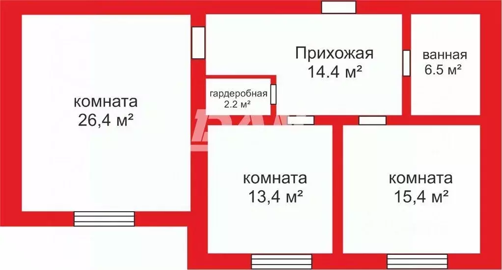 2-к кв. Челябинская область, Челябинск Комсомольский просп., 41Г (78.3 ... - Фото 2