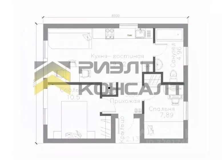 Дом в Омская область, Омский район муниципальный округ, с. Ребровка  ... - Фото 2