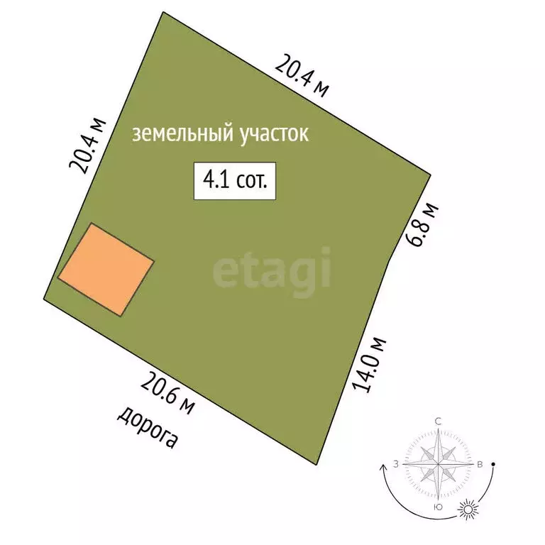Участок в Тюмень, территория СОСН Малинка, Рябиновая улица (4 м) - Фото 1