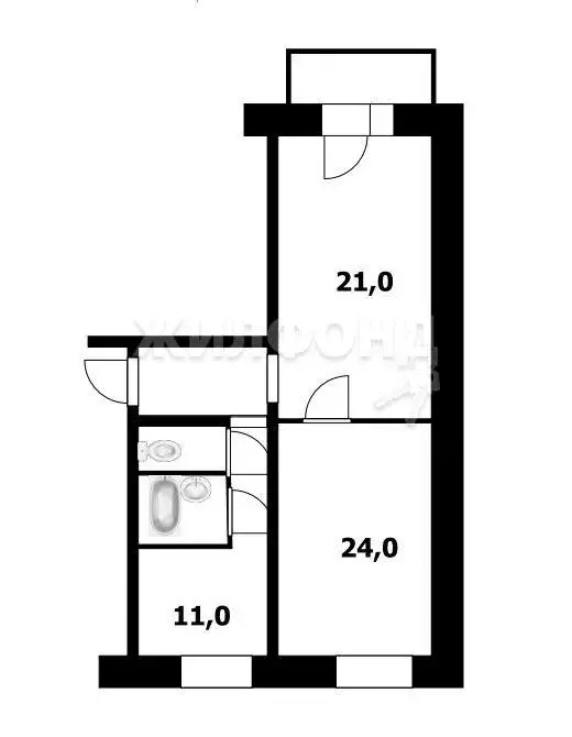 2-комнатная квартира: Новосибирск, Выборная улица, 5 (70 м) - Фото 0