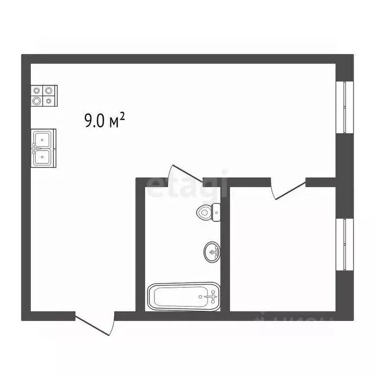 2-к кв. Крым, Ялта ул. Красноармейская, 42А (55.0 м) - Фото 1