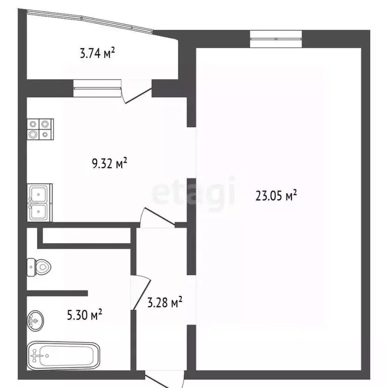 1-к кв. Тюменская область, Тюмень ул. Павла Шарова, 7к1 (40.9 м) - Фото 1