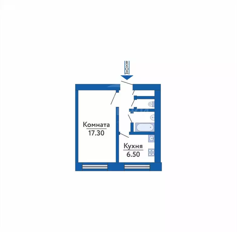 1-комнатная квартира: Челябинск, улица Коммуны, 137 (33 м) - Фото 1