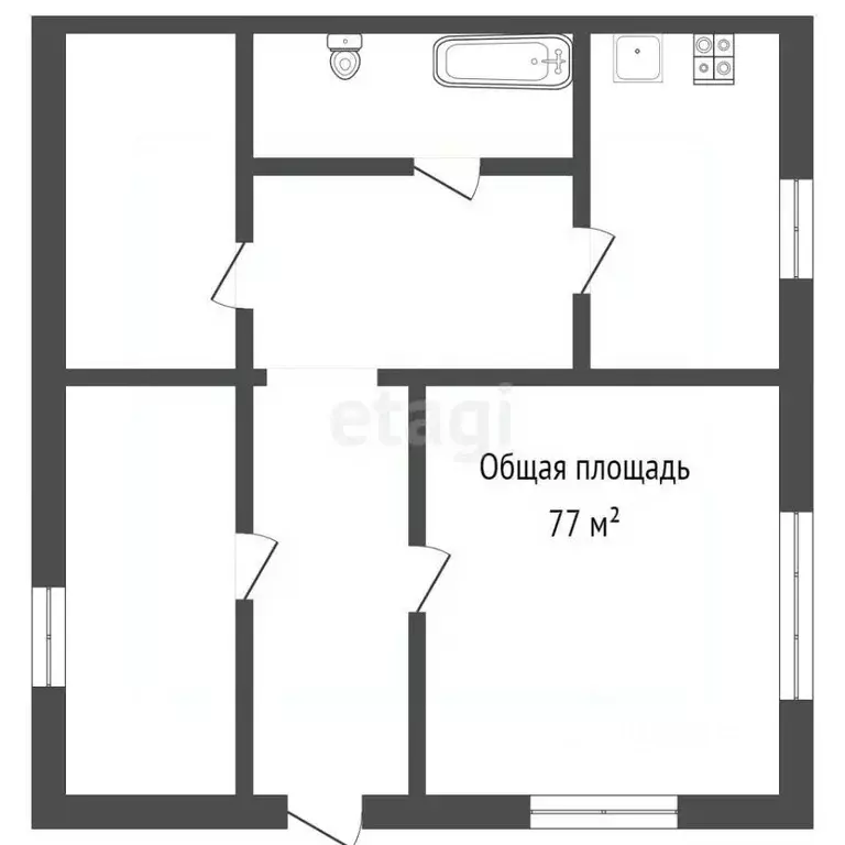 3-к кв. Кемеровская область, Прокопьевск ул. Кучина, 4 (77.0 м) - Фото 1