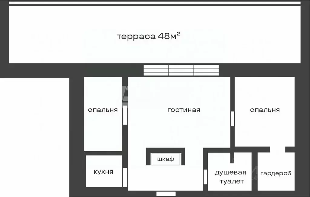 1-к кв. Челябинская область, с. Еткуль  (50.8 м) - Фото 1