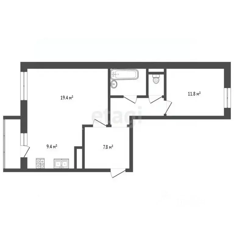 2-к кв. Москва Русаковская ул., 5 (59.0 м) - Фото 2