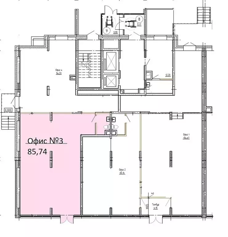 офис (85.74 м) - Фото 0