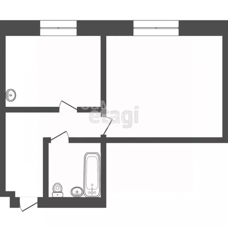1-к кв. Томская область, Северск ул. Строителей, 7 (38.0 м) - Фото 2