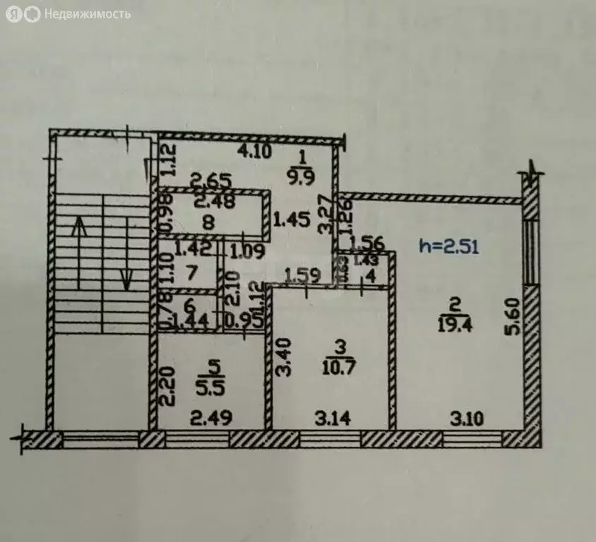 3-комнатная квартира: Абакан, Торговая улица, 8 (51.8 м) - Фото 1