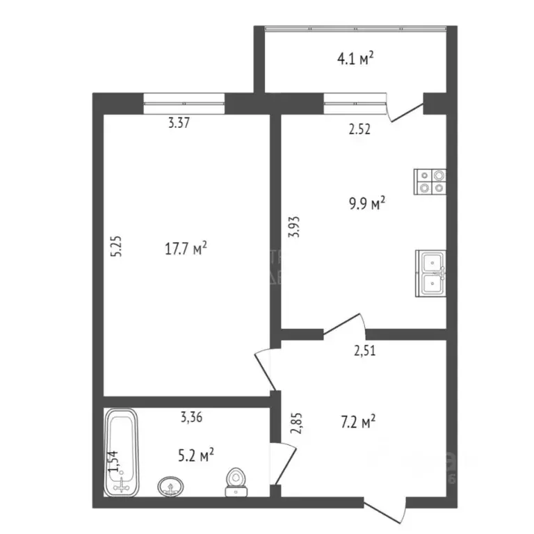 1-к кв. Тюменская область, Тюмень Широтная ул., 158 (40.0 м) - Фото 2