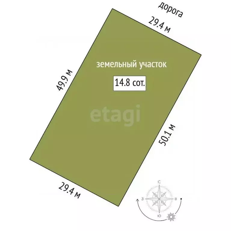 Участок в Тюменская область, Тюмень ул. Луговая (14.81 сот.) - Фото 2