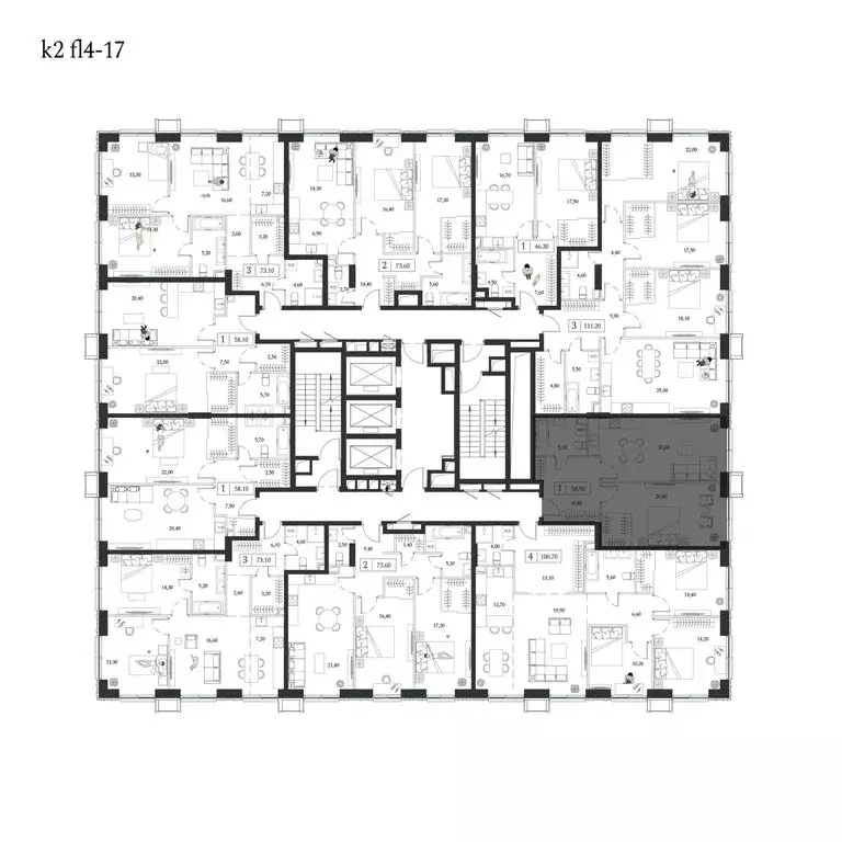 2-комнатная квартира: Москва, проспект Андропова, 9/1к2 (59 м) - Фото 2
