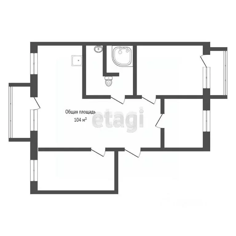 4-к кв. Алтайский край, Бийск пер. Владимира Мартьянова, 59 (104.0 м) - Фото 2