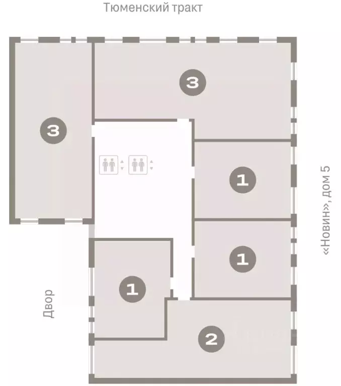 3-к кв. Ханты-Мансийский АО, Сургут 35-й мкр, Квартал Новин жилой ... - Фото 2