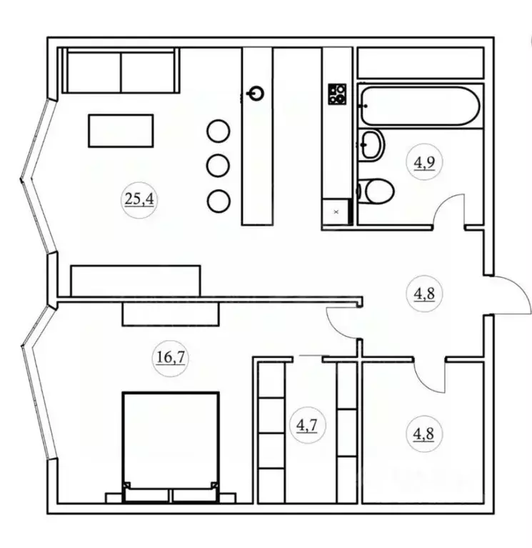 2-к кв. Москва Садовническая ул., 82С2 (58.0 м) - Фото 1