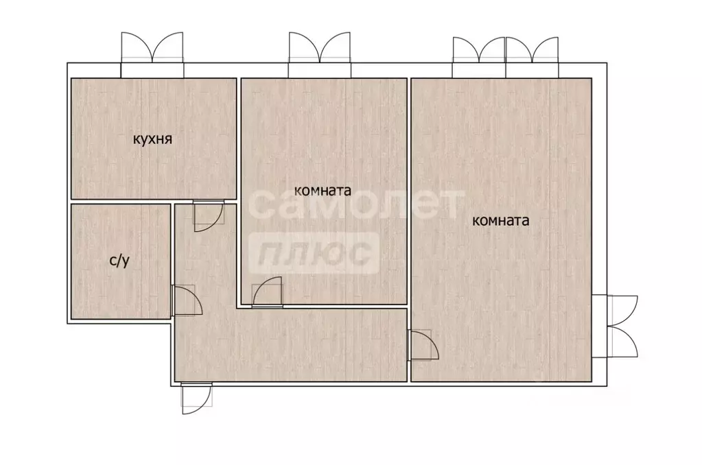 2-к кв. Московская область, Пушкино Серебрянка мкр, 55 (44.6 м) - Фото 2