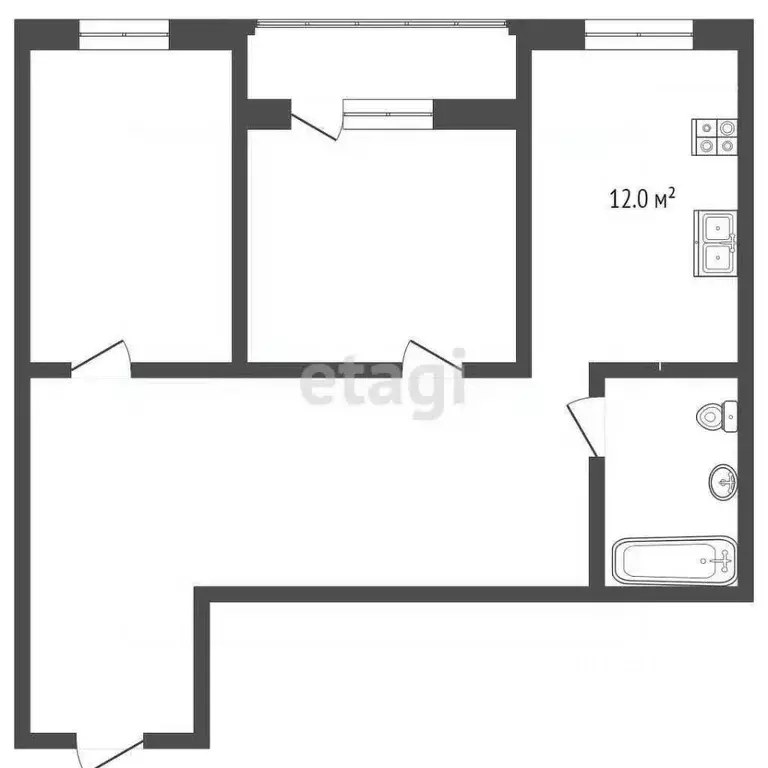2-к кв. Забайкальский край, Чита ул. Генерала Белика, 5 (72.7 м) - Фото 1