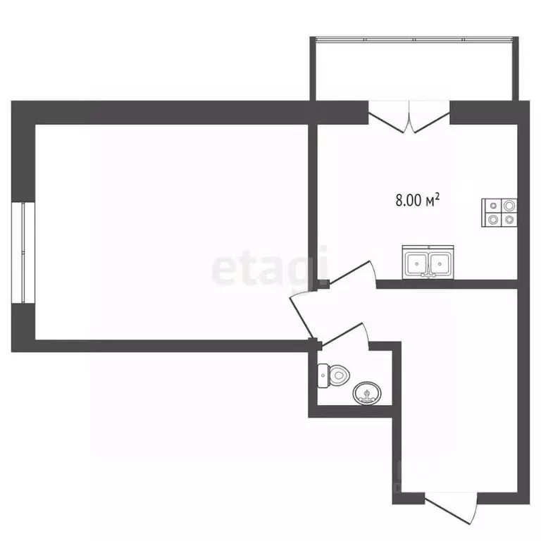 1-к кв. Владимирская область, Меленки ул. Кирова, 53 (30.0 м) - Фото 1