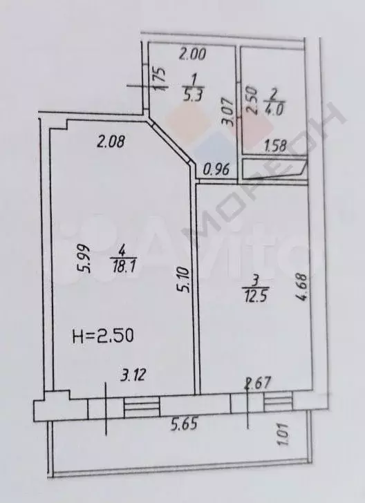 1-к. квартира, 40 м, 6/17 эт. - Фото 0