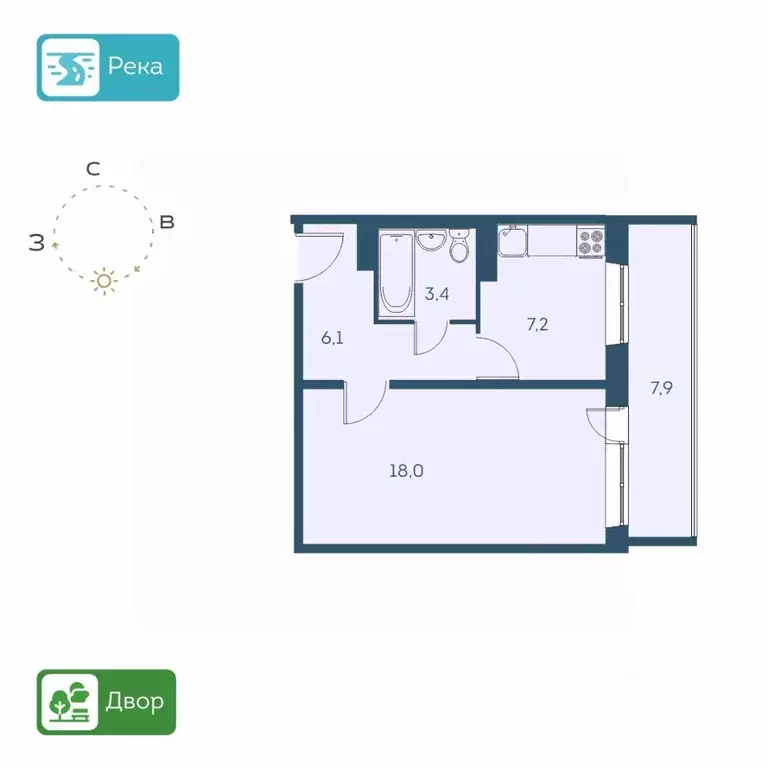 1-к кв. Новосибирская область, Новосибирск Междуреченская ул., 7/1 ... - Фото 1