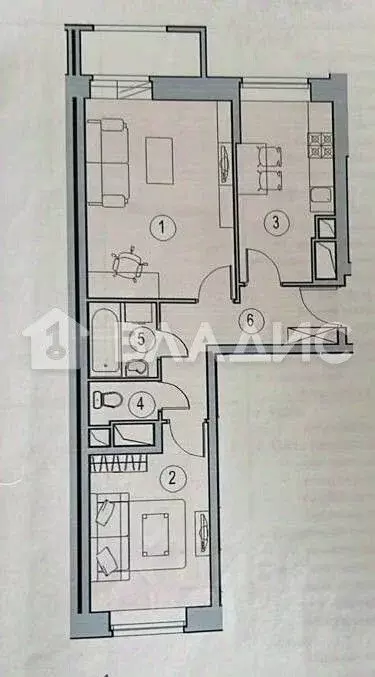 2-к кв. Московская область, Химки ул. Германа Титова, 12к2 (47.0 м) - Фото 2