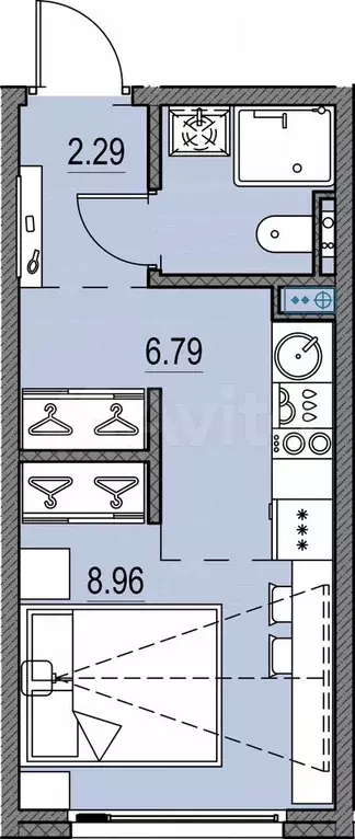 Квартира-студия, 20,9 м, 17/17 эт. - Фото 1