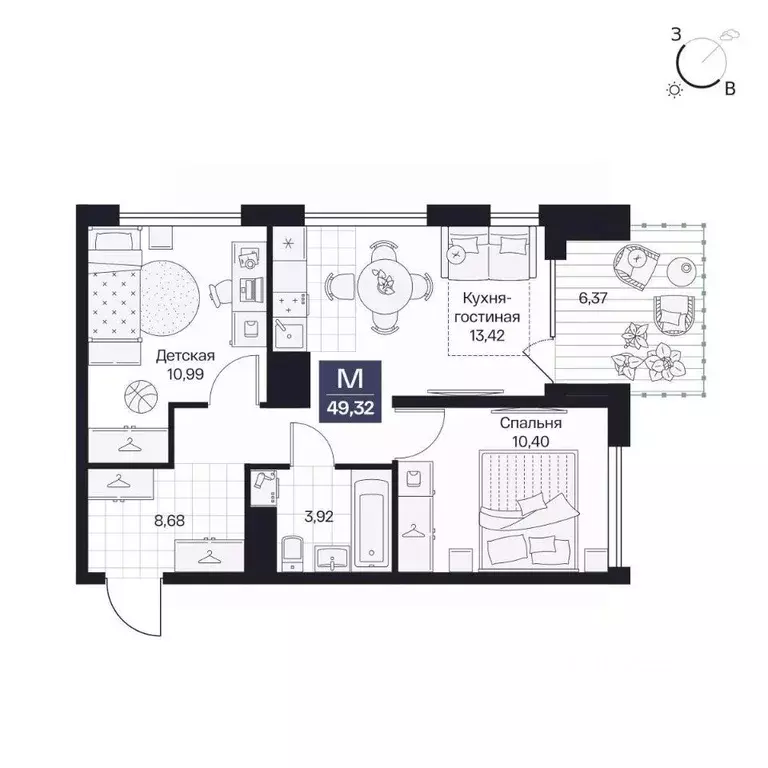 2-к кв. Волгоградская область, Волгоград просп. Имени В.И. Ленина, 59Г ... - Фото 1