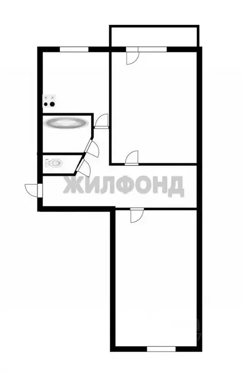2-к кв. Новосибирская область, Новосибирск ул. Филатова, 13 (49.5 м) - Фото 1