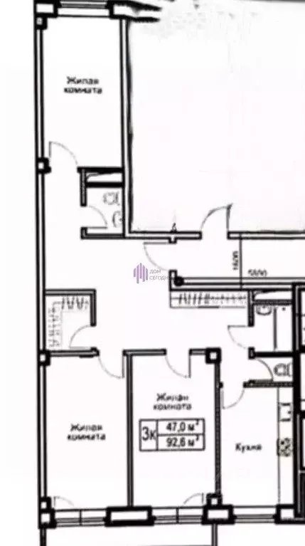 Квартира, 3 комнаты, 91.4 м - Фото 1